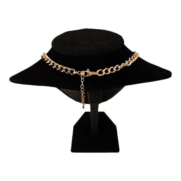 18k Gold Filled Classic Leopard Green Eye Black Cubic Zirconia Necklace - Picture 2 of 13